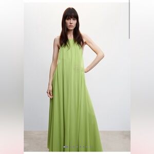 NWT Mango Green Halter Maxi Sundress for Weddings